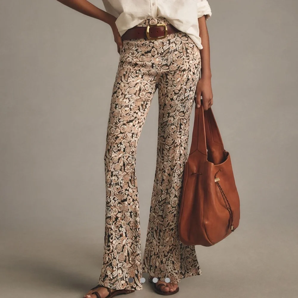 *Anthropologie Satin Flare Pants - Picture 4 of 5
